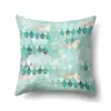 Funda de Almohada de Poliéster Estilo Nórdico de Plantas ins Estampado Floral Fresco Piel de Durazno Funda para Cojín de Sofá de Sala de Estar QTH