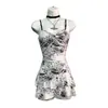 Moda Femenina 2026 Nueva Sexy Chica Caliente Espalda Descubierta Retro Estilo Callejero Ajustado Vestido Corto Ropa Transfronteriza
