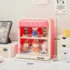 Caja de Exhibición de Plástico para Tarjetas de Estudiantes de Mijo de Gran Capacidad con Tapa, Soporte de Exhibición para Muñecas Caja Sorpresa, Caja de Almacenamiento Hecha a Mano
