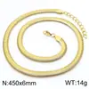 Stock de fábrica Acero de Titanio Estilo Indiferente Plano Suave Cadena de Hueso de Serpiente Conjunto Collar de Clavícula Oro 18k Cadena de Hueso de Serpiente Joyería para Mujer