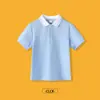 Camisa Polo Manga Curta Estilo Academia para Meninos e Meninas com Gola Reversível, Algodão Piquet Respirável Uniforme Escolar para Alunos do Ensino Fundamental e Médio, Top de Performance