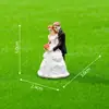 Figuritas de pareja de novios de rosa miniatura para micropaísajes, accesorios de decoración DIY para casas de muñecas, pequeños adornos de escritorio