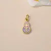 Colgante de Calabaza Antigua con Goteo de Oro para la Buena Suerte, la Paz y la Alegría Joyería Hecha a Mano para Manualidades Decoración de Pulseras Colgante Pequeño