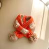 Bufanda infantil de invierno, nueva bufanda de lana tejida para bebé, con bola de pelo cruzada, resistente al viento y a todo tipo de combinaciones.