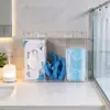 Caja de Almacenamiento de Mascarillas de Acrílico Montada en Pared Sin Taladro Tres Compartimentos Estante a Prueba de Polvo Hogar Baño Caja Transparente