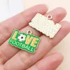 Fútbol Copa del Mundo Deporte Colgante de Aceite Goteante Accesorios de Joyería de Aleación DIY Colgante de Collar Llavero Insignia Conmemorativa