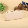Nueva Cartera de Mujer Cartera Larga con Cremallera para Mujer Bolsa para Teléfono Móvil Patrón Tejido Cartera de Gran Capacidad Cartera Blanda Monedero Clutch