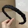 Diadema con Diseño de Corona Alta para Hacer que el Rostro Parezca Más Pequeño, Lujo Ligero, Antideslizante, Tejido, Patrón de Cuadros y Lunares, Sensación de Alta Gama para Adultos y Mujeres Jóvenes