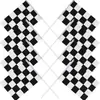 Bandeira de Comércio Exterior da Amazon Pista de Corrida Preto e Branco Tecido 60*250cm Festa Cena Interna Decoração Atmosfera