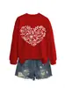 Amazon eBay Estação Independente Moda Casual Feminina Formato de Abóbora Coração Folha Outono Inverno Gola Redonda Manga Longa Moletom Comércio Exterior