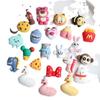 Boneca bonito diy resina jóias acessórios dinossauro cacto pequeno coelho rabanete crianças elástico material grampo de cabelo