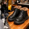 Botas de Nieve para Mujer 2026 Nuevo Estilo de Invierno, Forradas de Felpa y Espesadas Botas Martin, Botines, Zapatos Versátiles para Mujer, Zapatos de Algodón con Suela Gruesa que Aumentan la Altura
