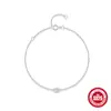 Prata Esterlina S925 Moissanita Ultra Brilhante Pedra Única Clássica Pulseira Leve de Luxo High-End Estilo Coreano Nicho Versátil Joia Elegante para Mulheres