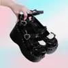 Moda Diaria 2025 con Dulces Faldas Nuevas, Zapatos de Cuero Estilo Soft Girl, Versátiles y Lindos Zapatos Mary Jane de Suela Gruesa Lolita