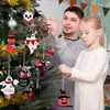 24 peças Enfeites de madeira de Halloween abóbora fantasma chapéu de bruxa aranha morcego enfeites Decoração de casa de Halloween