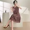 Pijama de Nuevo Estilo para Mujer, Camisón de Algodón y Seda, Delgado de Verano, Celebración Cyber, Tallas Grandes, Estampado Dulce Floral, Ropa de Exterior, Ropa para el Hogar