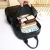 Bolso de Hombro Moda Cuero Genuino Bolso de Mujer Nueva Mochila Casual de Capa Superior de Piel de Vaca a Cuadros Mochila de Gran Capacidad 8160