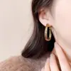 Brincos Argola Oval Multicamadas para Mulheres 2026 Novo Estilo Popular Fashion Versátil Luxo Leve High-End Simples Argolas Lisas
