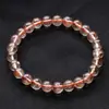 Pulseira de Cristal de Cabelo Vermelho Natural Runyang Joias Círculo Único Corpo em Rede Pulseira de Cristal Joias de Contas Redondas Soltas Atacado para Homens e Mulheres