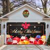 Tela de Fondo Navideño Transfronterizo Papá Noel Decoración Festiva Banner Amazon Patio Nueva Tela Colgante para Puerta de Garaje