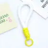 Huayang Nuevo Cordón Corto de Felpa Tejida Cuerda para la Muñeca Llavero Colgante para Teléfono Móvil Colgante Tejido a Mano al por Mayor