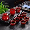 Juego de té de kung fu con cambio de horno, tetera de cerámica cepillada, taza de té, caja de regalo, Festival del Bote del Dragón, regalo de construcción, actividades comerciales
