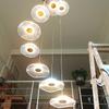 Lámpara de araña de estilo dúplex, moderna, de lujo, para sala de estar, vestíbulo de hotel, departamento de ventas, lámpara de araña para escalera de loft.