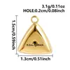 Pingente Triangular Tridimensional Pequeno de Aço Inoxidável Banhado a Ouro 18K Acessórios para Pulseira Colar Brinco DIY Feito à Mão Transfronteiriço