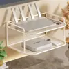 Soporte para Router Soporte de Pared Set sin Taladro Caja de Almacenamiento para Decodificador Módem Óptico Estante WiFi