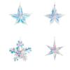 Adorno navideño fantasma colgante decoración navideña hogar estrella de cinco puntas árbol de Navidad adornos colgantes copo de nieve 3D adornos colgantes