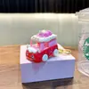 Chaveiro Mini Carro Desenho Animado Divertido Alívio de Estresse Pingente de Mochila Chaveiro Brinquedo de Carro Presente Venda por Atacado