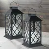 Nova lanterna solar de vela transfronteiriça, estilo vintage de arte em ferro, luz decorativa para jardim externo e pátio
