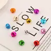 120 Peças Sino de Natal 2,5 cm, 4 Cores Misturadas Mini Sino para Artesanato Sino de Metal Colorido para Guirlanda Decoração de Casa e Natal DIY (4 Cores, 2,5cm)