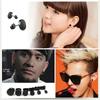Pendientes lisos de acero inoxidable punk rock de moda estilo coreano para hombres y mujeres pendientes de acero inoxidable pendientes