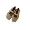 Zapatos de felpa con estampado de leopardo, punta redonda y suela plana para mujer, calzado de exterior, nuevos zapatos Mary Jane de otoño e invierno 2026, zapatos de algodón afelpado