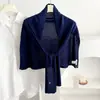 Novo Cachecol de Tricô Liso com Xale de Lã para Mulheres, Protetor de Pescoço Versátil para Salas com Ar Condicionado no Verão, Aquecedor de Pescoço para Roupa Externa