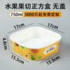 Caja Desechable de Color Cuadrada para Cortar Fruta Bolsa Especial para Tienda de Fruta Ensalada de Frutas Almuerzo para Llevar Lonchera