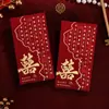 Novos Estilos de Envelopes Vermelhos de Casamento, Bolsas de Envelope Vermelho de Casamento de Alta Qualidade com Palavras Felizes, Universais para Casamentos, Envelopes Vermelhos Estilo Chinês com Palavras Felizes, Atacado de Fábrica
