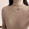 Collar Juguetón de Piedra Natural Creativa de Nicho, Pulsera Colorida Divertida, Cadena para Clavícula Irregular de Estilo Chino Simple, Modelo Nuevo