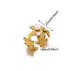 Anillo de Acero Inoxidable Nuevo Europeo y Americano con Circonita y Perla de Imitación Anillo Chapado en Oro para Mujer Anillo Pequeño Fresco de Acero de Titanio con Forma de Serpiente Accesorios