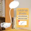 Lámpara de Escritorio con Pinza para Protección Ocular LED Lámpara de Estudio para Dormitorio Luz Nocturna Recargable Lámpara Especial para Lectura junto a la Cama de Estudiante Lo Suficientemente Brillante