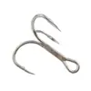 Anzuelos de Pesca para Señuelos, Juego de Tres Anzuelos, Anzuelos de Pesca Blancos de Acero de Alto Carbono, Anzuelos de Ancla con Púas, Anzuelos Triples para Señuelos Artificiales para Lubina