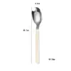 Juego de Cubiertos de Acero Inoxidable con Mangos de Plástico, Cubiertos Estilo Occidental 430, Cuchillo y Tenedor para Steak, Cuchara y Tenedor de Postre, Juego de Cinco Piezas