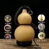 Recipiente de Vino de Calabaza Natural para Abrir Botellas Adornos Antiguos Ji Gong Li Bai Portátil para Exteriores Botella de Vino Anti-Fugas de Cera de Abejas