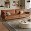 Sofá de Cuero Nuevo con Forma de Garra de Gato 2025, Sofá Simple Moderno Estilo Crema para Sala de Estar, Sofá Recto Pequeño para Apartamentos, Sofá para Vivienda de Alquiler