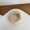 Anillo de Toalla de Puntos Coloridos de Otoño e Invierno Diadema para el Cabello Diadema Elástica Alta Peluda Sin Costuras Bola en la Cabeza Goma para Cola de Caballo de Mujer