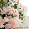 Colgante de Pared de Ratán Flor de Cerezo Artificial Flor de Cerezo de Ratán Conducto de Aire Acondicionado Techo Interior Decoración de Boda Planta de Plástico Flor de Cerezo de Ratán