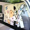 Cortinas Divisorias Delanteras y Traseras para Coche, Cortinas Parasol para Coche, Protección Solar para Bebés, Divisor de Aire Acondicionado Central, Cortinas de Privacidad Antirrobo para Coche