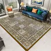 Tapete Persa Retrô Sala de Estar Quarto Cobertura Total Tapete Grande Fácil de Limpar Tapete para Sofá Mesa de Centro Tapete Marroquino Luxo Leve Tapete de Piso