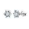 Huasheng Selección Premium Plata S925 Gama Alta Circonita 8A Lujo Ligero 5mm Circonita Brillante Pendientes Clásicos de Seis Garras Venta al por Mayor